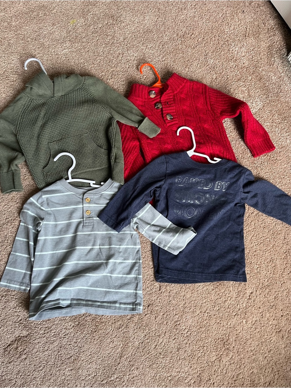 Long sleeve sweaters and shirts size 18 months